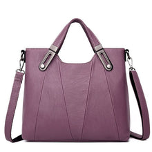 Load image into Gallery viewer, Fashion solid color women&#39;s bags PU leather tote Large capacity shoulder bags sac a main luxury handbags women bags designer New