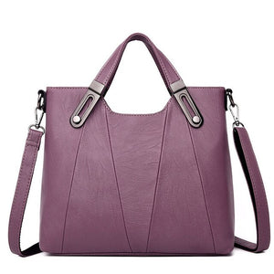 Fashion solid color women's bags PU leather tote Large capacity shoulder bags sac a main luxury handbags women bags designer New