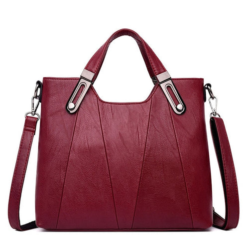 Fashion solid color women's bags PU leather tote Large capacity shoulder bags sac a main luxury handbags women bags designer New