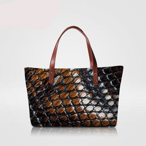 Dispalang Brand Women Shoulder Bag High Quality Women's Handbags Black White Striped Top-Handle Bags Ladies Large Handbag