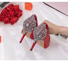 Load image into Gallery viewer, 2020 New arrival Sexy Crystal Party shoes woman wedding shoes Bridal shallow mouth fashion shoe high quality Pumps big size