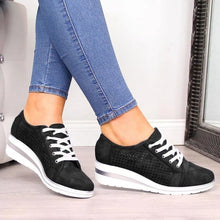 Load image into Gallery viewer, WDHKUN Autumn Women Flats Shoes Female Hollow Breathable Mesh Casual Shoes For Ladies Slip On Flats Loafers Lace Up Shoes Beach