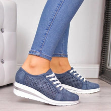 Load image into Gallery viewer, WDHKUN Autumn Women Flats Shoes Female Hollow Breathable Mesh Casual Shoes For Ladies Slip On Flats Loafers Lace Up Shoes Beach