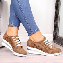 Load image into Gallery viewer, WDHKUN Autumn Women Flats Shoes Female Hollow Breathable Mesh Casual Shoes For Ladies Slip On Flats Loafers Lace Up Shoes Beach