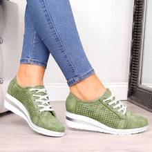 Load image into Gallery viewer, WDHKUN Autumn Women Flats Shoes Female Hollow Breathable Mesh Casual Shoes For Ladies Slip On Flats Loafers Lace Up Shoes Beach