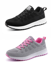 Load image into Gallery viewer, Women Casual Shoes Fashion Breathable Walking Mesh Lace Up Flat Shoes Sneakers Women 2020 Tenis Feminino White Vulcanized Shoes