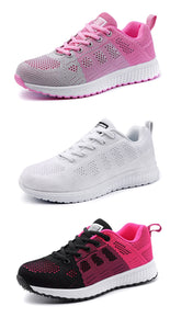 Women Casual Shoes Fashion Breathable Walking Mesh Lace Up Flat Shoes Sneakers Women 2020 Tenis Feminino White Vulcanized Shoes