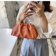 Load image into Gallery viewer, Pearl Tote Cloud Bag 2020 Fashion New High-quality Soft Leather Women&#39;s Designer Handbag Elegant Travel Shoulder Messenger Bag