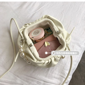 Pearl Tote Cloud Bag 2020 Fashion New High-quality Soft Leather Women's Designer Handbag Elegant Travel Shoulder Messenger Bag