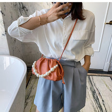 Load image into Gallery viewer, Pearl Tote Cloud Bag 2020 Fashion New High-quality Soft Leather Women&#39;s Designer Handbag Elegant Travel Shoulder Messenger Bag
