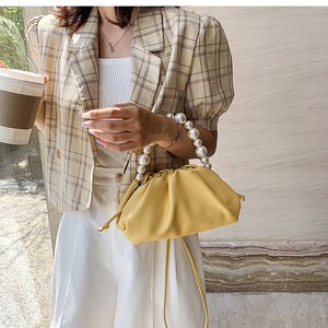 Pearl Tote Cloud Bag 2020 Fashion New High-quality Soft Leather Women's Designer Handbag Elegant Travel Shoulder Messenger Bag