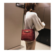 Load image into Gallery viewer, 2 bags 2020 Winter Fashion New Ladies Big Tote bag Quality Woolen Women&#39;s Designer Handbag Lock Chain Shoulder Messenger bags