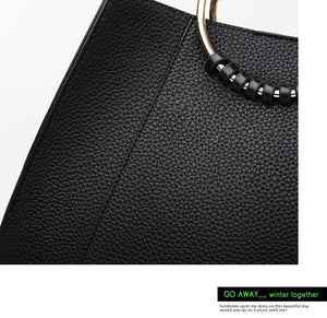 NEW Casual Simple Women's Handbags High Quality Leather Tote Bag Big Size Shoulder Bag Female Large Capacity Ladies Shopping Bag