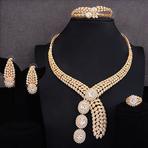 GODKI Luxury 4PCS African Jewelry Sets For Women Wedding Cubic Zircon Crystal CZ Engagement Dubai Bridal Jewelry Sets