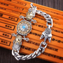 Load image into Gallery viewer, Time to run Seiko Thai silver personality men&#39;s jewelry wholesale S925 sterling silver lucky bracele