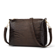 Load image into Gallery viewer, Ceossman New 3PCS Women&#39;s Bag Set Fashion Mirror Crocodile Pattern Handbag Solid Color Messenger Bag Shoulder Bag Wallet Bag