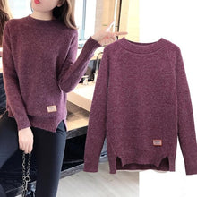 Load image into Gallery viewer, Fitaylor Women Sweaters And Pullovers Spring Autumn Long Sleeve Pull Femme Solid Pullover Female Casual Knitted Sweater