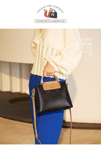 FOXER Business Lady Split Leather Handle Bags Women's Large Capacity Totes Soft High Quality Shoulder Messenger Bags for Female