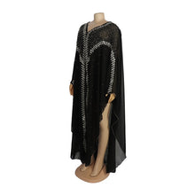 Load image into Gallery viewer, African Dresses For Women 2020 Africa Clothing Robe African Design Bazin Chiffon Long Stick Diamond SLeeve Dashiki Dress Lady