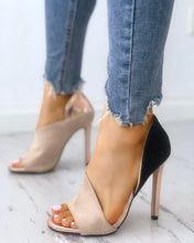 Load image into Gallery viewer, 2020 New Ladies Summer Leopard Sandals Fashion Solid Color Casual Open Toe Super High Heel Fish Head Pumps