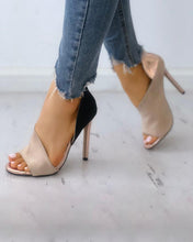 Load image into Gallery viewer, 2020 New Ladies Summer Leopard Sandals Fashion Solid Color Casual Open Toe Super High Heel Fish Head Pumps