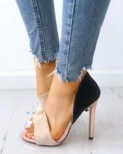 Load image into Gallery viewer, 2020 New Ladies Summer Leopard Sandals Fashion Solid Color Casual Open Toe Super High Heel Fish Head Pumps