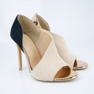 2020 New Ladies Summer Leopard Sandals Fashion Solid Color Casual Open Toe Super High Heel Fish Head Pumps