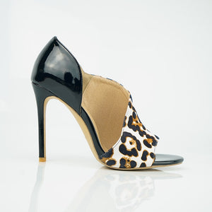 2020 New Ladies Summer Leopard Sandals Fashion Solid Color Casual Open Toe Super High Heel Fish Head Pumps