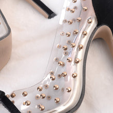 Load image into Gallery viewer, 2020 New Sexy Women Pointed Toe Pumps Transparent Rivet Thin High Heel Lady Shoes Female Butterfly Bow Pumps For Work Big Size41