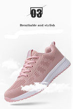Load image into Gallery viewer, 2020 Women Shoes Flats Fashion Casual Ladies Walking Woman Lace-Up Mesh Breathable Female Sneakers Zapatillas Mujer Feminino