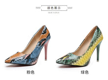 Load image into Gallery viewer, Big Size 34-42 Stiletto Heels Women Pumps Red Pointed Plaid Shoes Women Shallow High Thin Heels 2020 Party Wedding Shoes