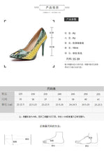 Load image into Gallery viewer, Big Size 34-42 Stiletto Heels Women Pumps Red Pointed Plaid Shoes Women Shallow High Thin Heels 2020 Party Wedding Shoes