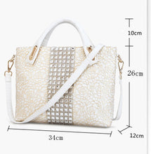 Load image into Gallery viewer, Luxury Fashion Large Capacity Women&#39;s Bag Business Briefcase Lace Handbags New Female Shoulder Messenger Bag Diamonds Bags Soft
