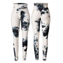 Load image into Gallery viewer, Women Tie Dye Pants Ruched Butt Lift Textured Scrunch Leggings Booty Push Up Tights Workout Gym Fitness Exercise Running Pants