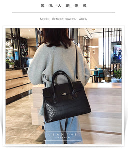 2020 new women's bag luxury high quality classic crocodile pattern handbag large capacity  shoulder messenger bag handbag