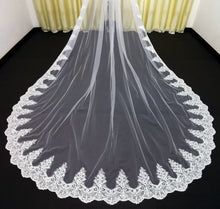 Load image into Gallery viewer, Hot sales 2 Layer Veil Wedding Veil Bridal Veil Cathedral Veil Lace Veil Sequins Veil White Ivory Veil 3M 4M 5M Custom Made Veil