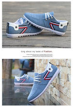 Load image into Gallery viewer, Fashion Canvas Shoes Men Casual Shoes Male Driving Shoes Lace-up Loafers Italian Breathable Footwear 2020 Flat Zapatos De Hombre