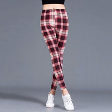 Load image into Gallery viewer, CUHAKCI Women Leggings Fashion Plaid Printing Legging Sexy Leggings Fitness Leggins Grid Floral Stripe Trouser High Waist Pants