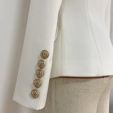 Load image into Gallery viewer, HIGH QUALITY Newest 2020 Designer Blazer Jacket Women&#39;s Single Button Satin Collar Blazer