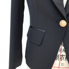 Load image into Gallery viewer, HIGH QUALITY Newest 2020 Designer Blazer Jacket Women&#39;s Single Button Satin Collar Blazer