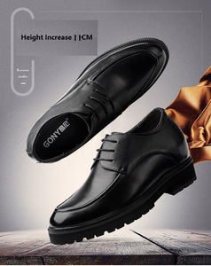 Extra High 4.7 Inches Classic Oxford Calf Leather Height Increasing Elevator Shoes Increase Men's Height 12CM Invisibly