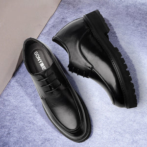 Extra High 4.7 Inches Classic Oxford Calf Leather Height Increasing Elevator Shoes Increase Men's Height 12CM Invisibly