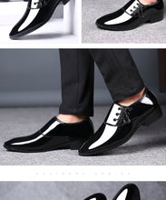 Load image into Gallery viewer, Dress Shoes Men Oxford Patent Leather Men&#39;s Dress Shoes Business Shoes Men Oxford Leather Zapatos De Hombre De Vestir Formal 89