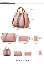 Load image into Gallery viewer, Fashion Women&#39;s Handbags 4 Pcs/set Composite Bags Handbag Women Shoulder Bags Female Totes Large Capacity Women&#39;s Crossbody Bags