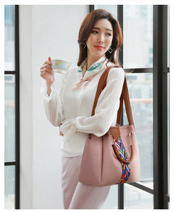 Fashion Women's Handbags 4 Pcs/set Composite Bags Handbag Women Shoulder Bags Female Totes Large Capacity Women's Crossbody Bags