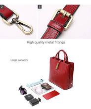 Load image into Gallery viewer, Luxury High Quality Genuine Leather Women&#39;s Bag Crocodile-head Embossing Cowhide Leather Handbag Large Capacity Shoulder Bag