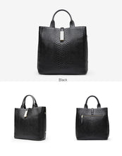Load image into Gallery viewer, Luxury High Quality Genuine Leather Women&#39;s Bag Crocodile-head Embossing Cowhide Leather Handbag Large Capacity Shoulder Bag