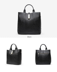 Luxury High Quality Genuine Leather Women's Bag Crocodile-head Embossing Cowhide Leather Handbag Large Capacity Shoulder Bag