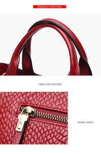 Luxury High Quality Genuine Leather Women's Bag Crocodile-head Embossing Cowhide Leather Handbag Large Capacity Shoulder Bag