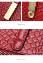 Load image into Gallery viewer, Luxury High Quality Genuine Leather Women&#39;s Bag Crocodile-head Embossing Cowhide Leather Handbag Large Capacity Shoulder Bag